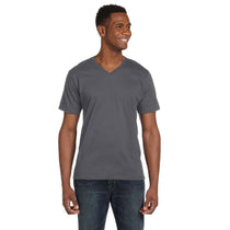 Anvil Men's Charcoal Lightweight V-Neck T-Shirt