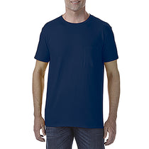 Anvil Men's Navy Lightweight Pocket Tee