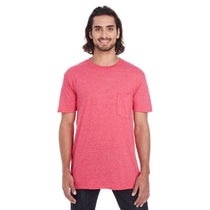 Anvil Men's Red Lightweight Pocket Tee