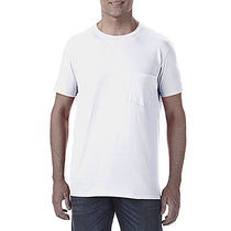 Anvil Men's White Lightweight Pocket Tee