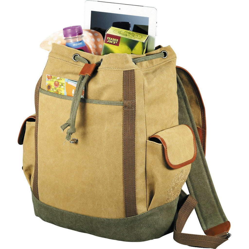 Cutter & Buck Khaki Legacy Cotton Backpack