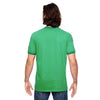 Anvil Men's Heather Grey/True Kelly Green Lightweight Ringer T-Shirt