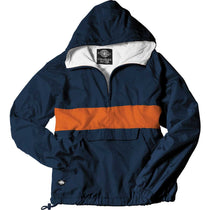 Charles River Women's Navy/Orange Classic Charles River Striped Pullover