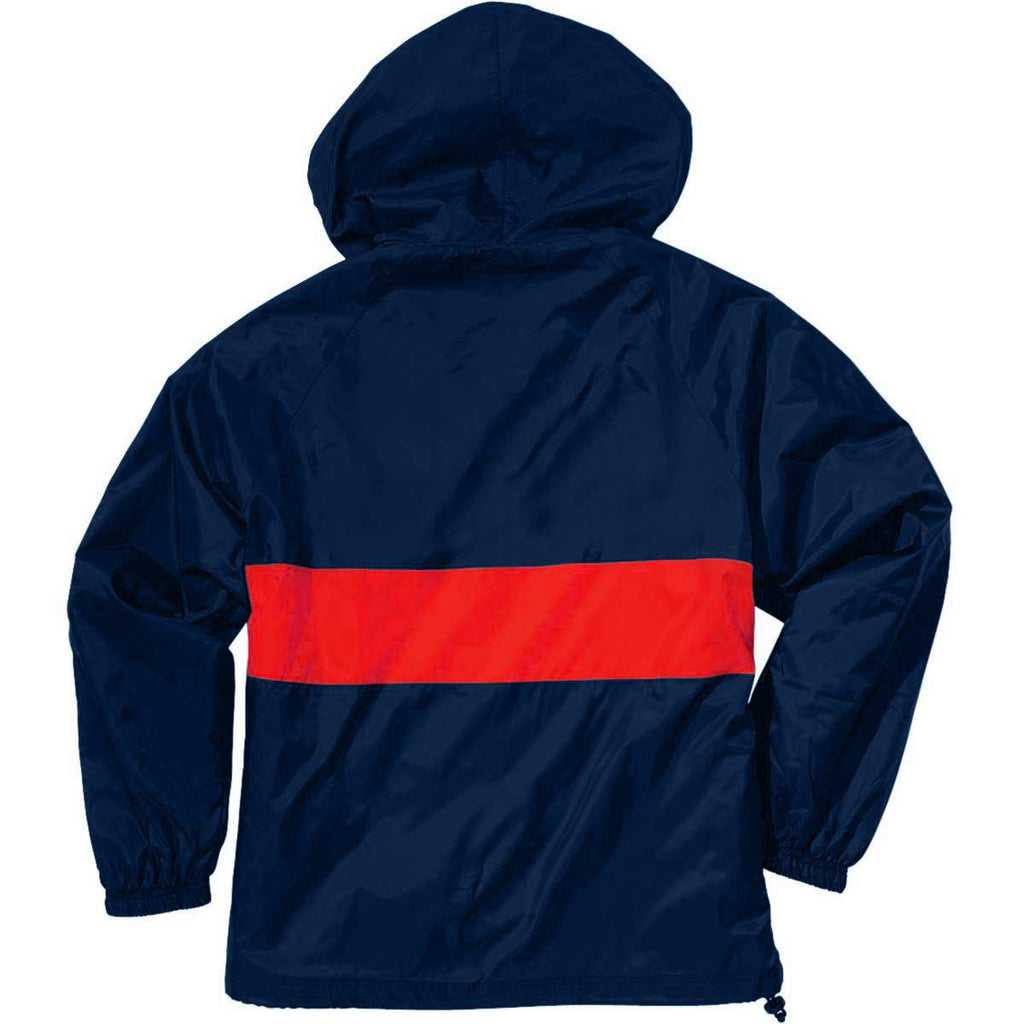 Charles River Women's Navy/Red Classic Charles River Striped Pullover
