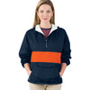 Charles River Women's Navy/Red Classic Charles River Striped Pullover