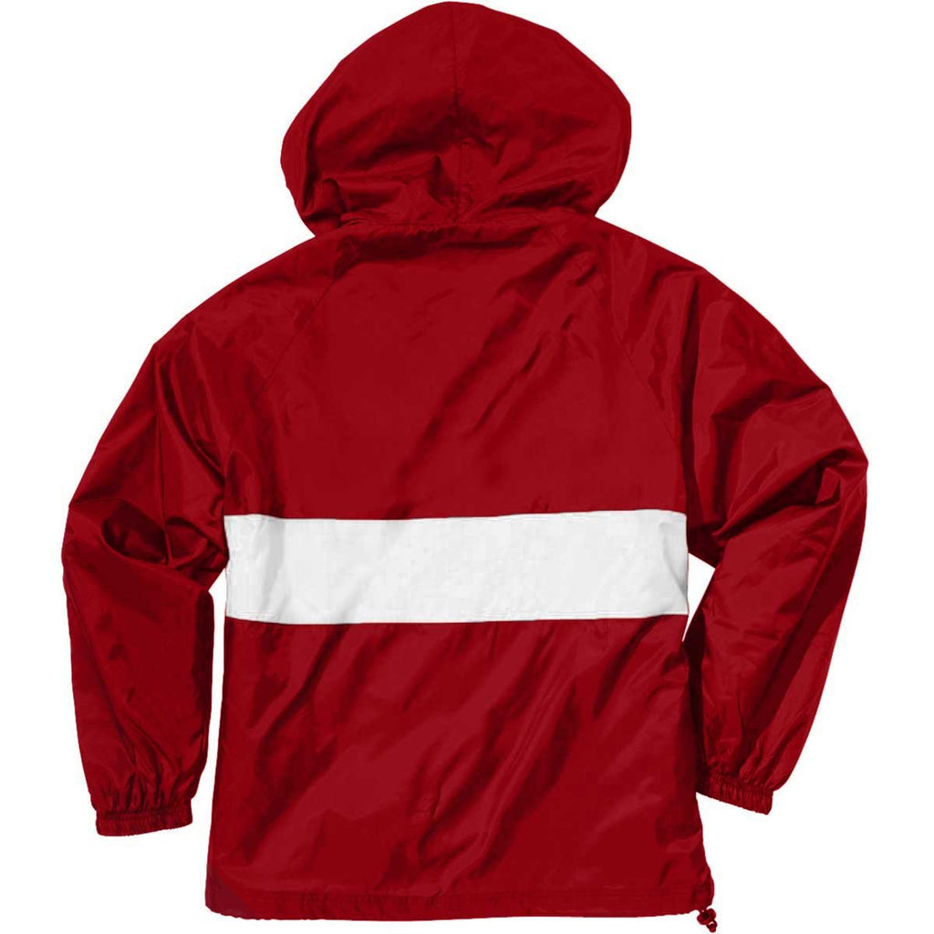 Charles River Women's Red/White Classic Charles River Striped Pullover