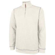 Charles River Men's Ivory Heather Conway Flatback Rib Pullover