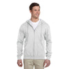 Jerzees Men's Ash 8 Oz. Nublend Fleece Full-Zip Hood