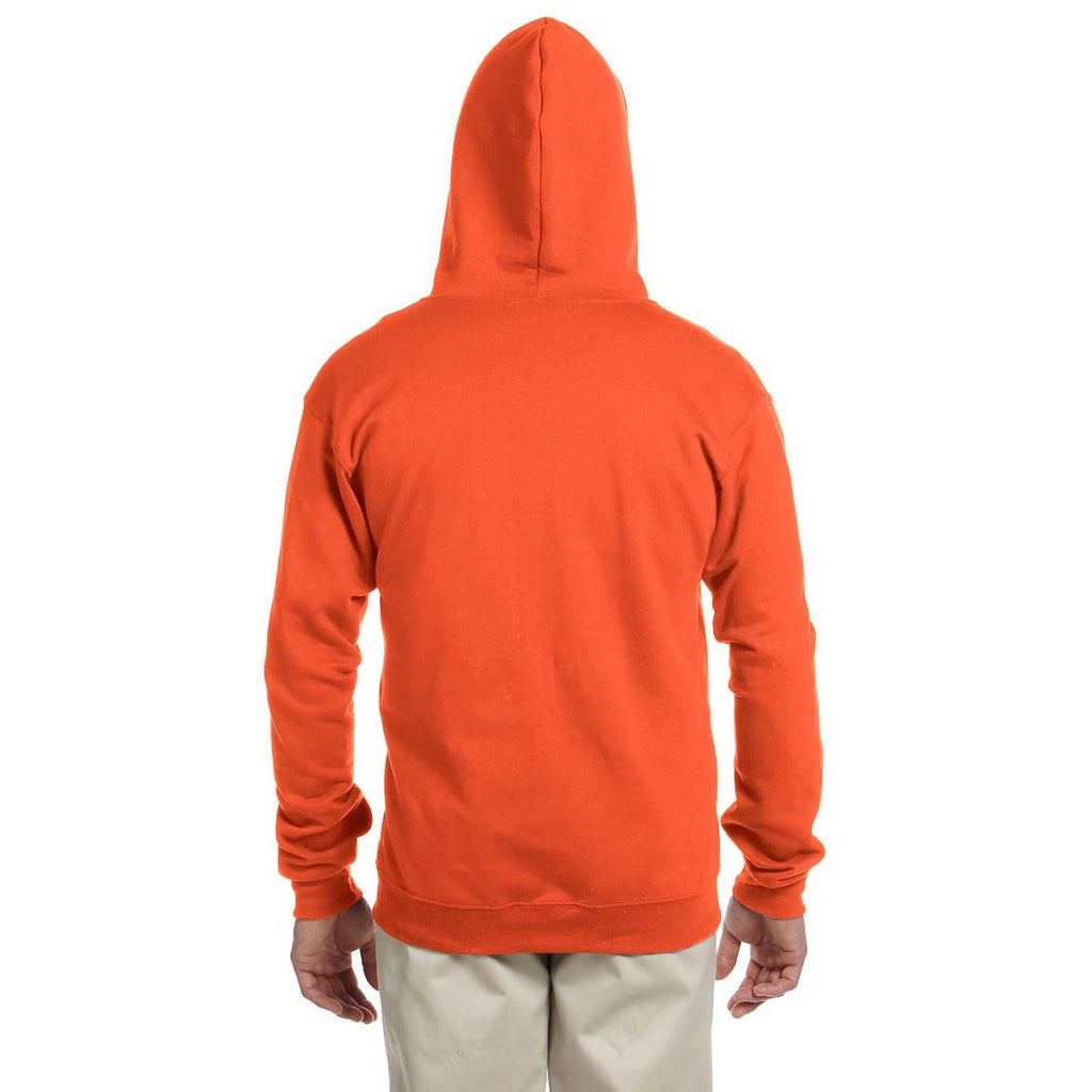 Jerzees Men's Burnt Orange 8 Oz. Nublend Fleece Full-Zip Hood