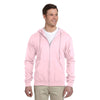 Jerzees Men's Classic Pink 8 Oz. Nublend Fleece Full-Zip Hood