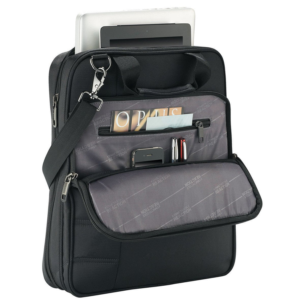 Kenneth Cole Black Vert Checkpoint Friendly Messenger