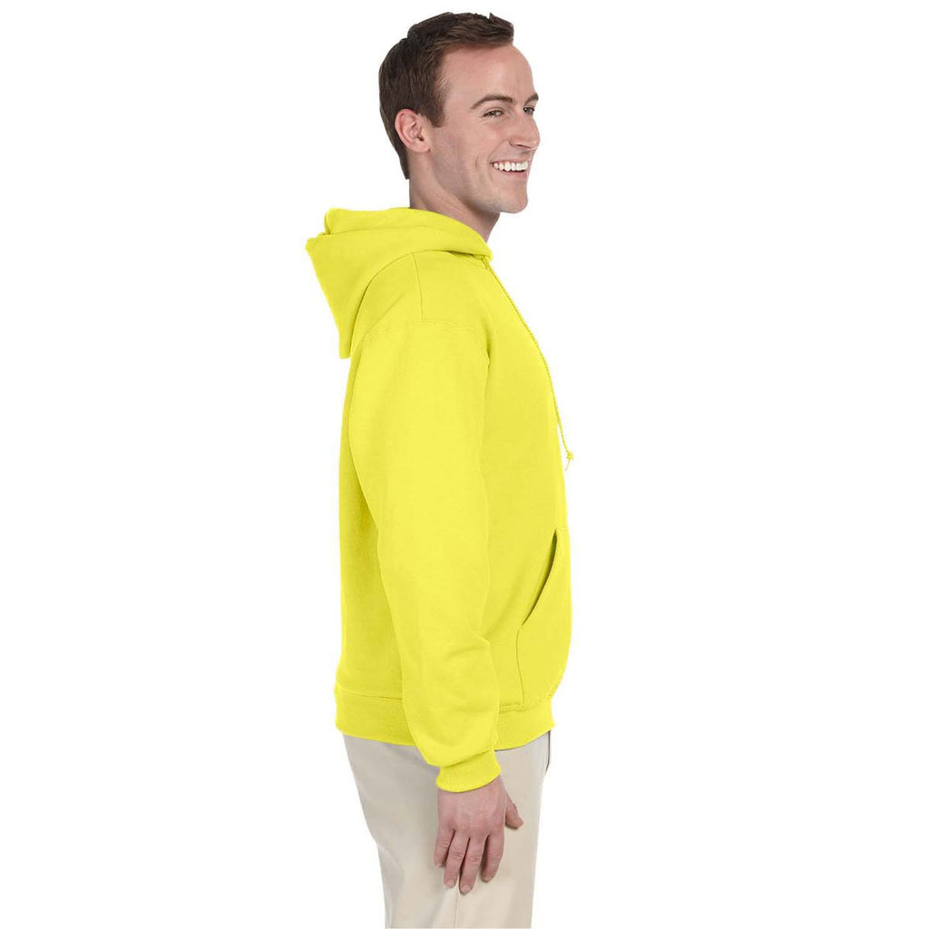 Jerzees Men's Neon Yellow 8 Oz. Nublend Fleece Pullover Hood