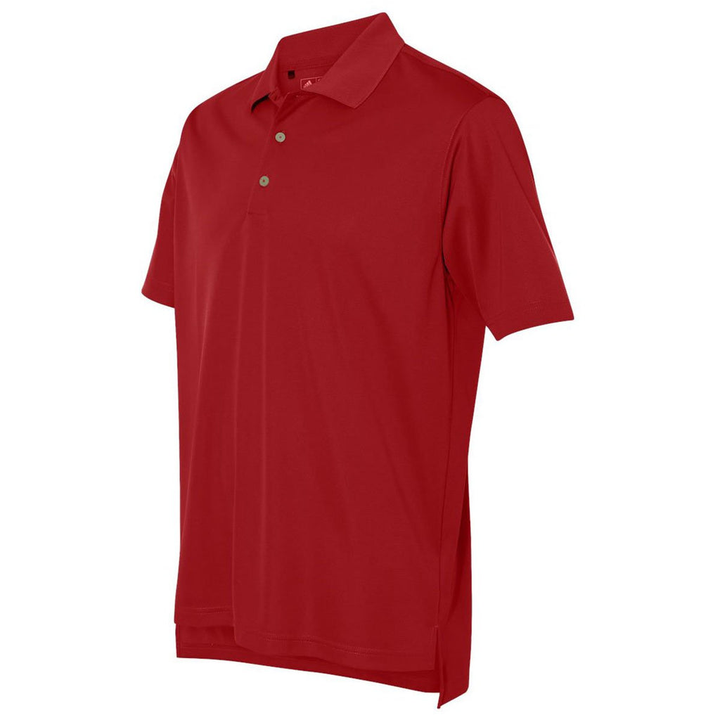 Adidas Golf Men's Power Red/Black Climalite Basic Sport Shirt