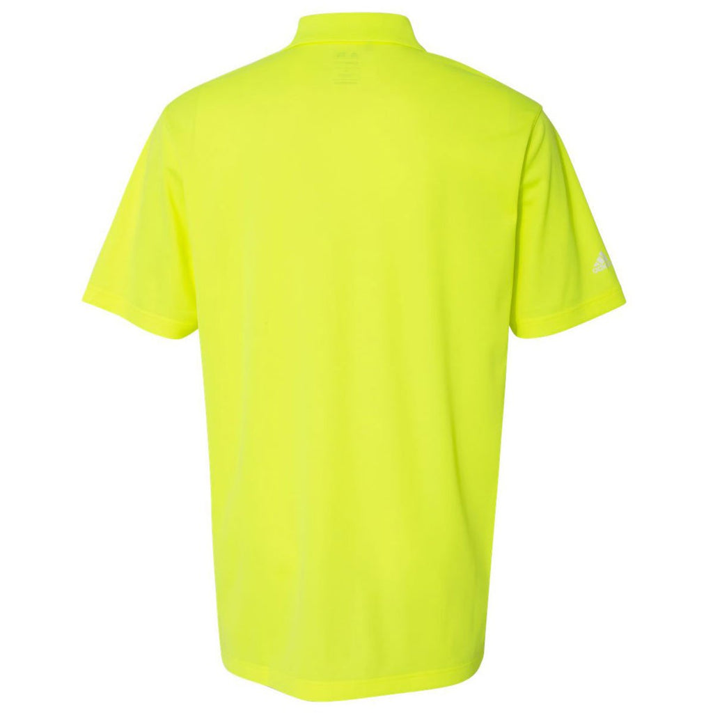 Adidas Golf Men's Solar Yellow/White Climalite Basic Sport Shirt