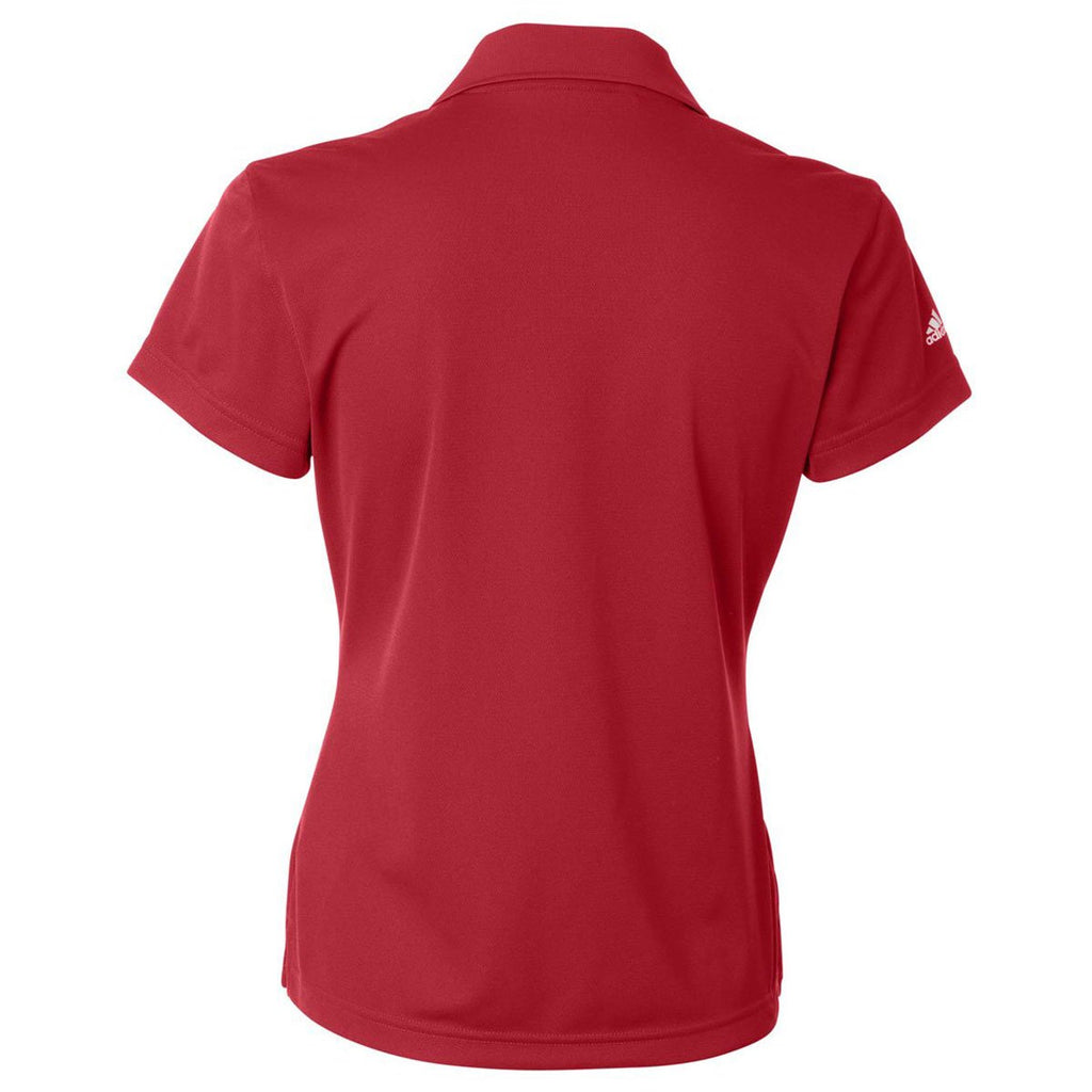 Adidas Golf Women's Power Red/White Climalite Basic Sport Shirt