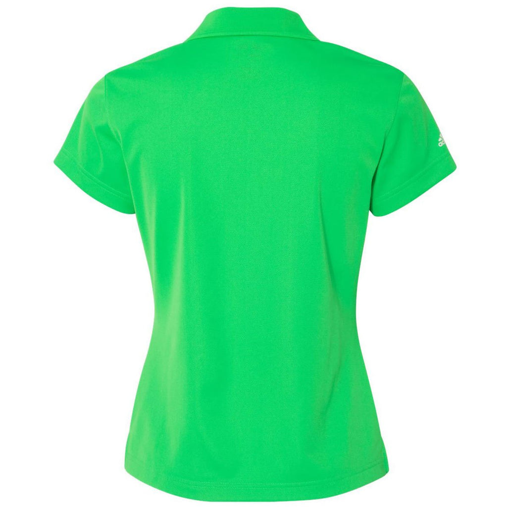 Adidas Golf Women's Solar Lime/White Climalite Basic Sport Shirt