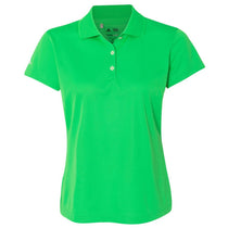Adidas Golf Women's Solar Lime/White Climalite Basic Sport Shirt