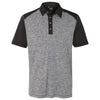 Adidas Golf Men's Lead Heather/Black Heather Block Sport Shirt