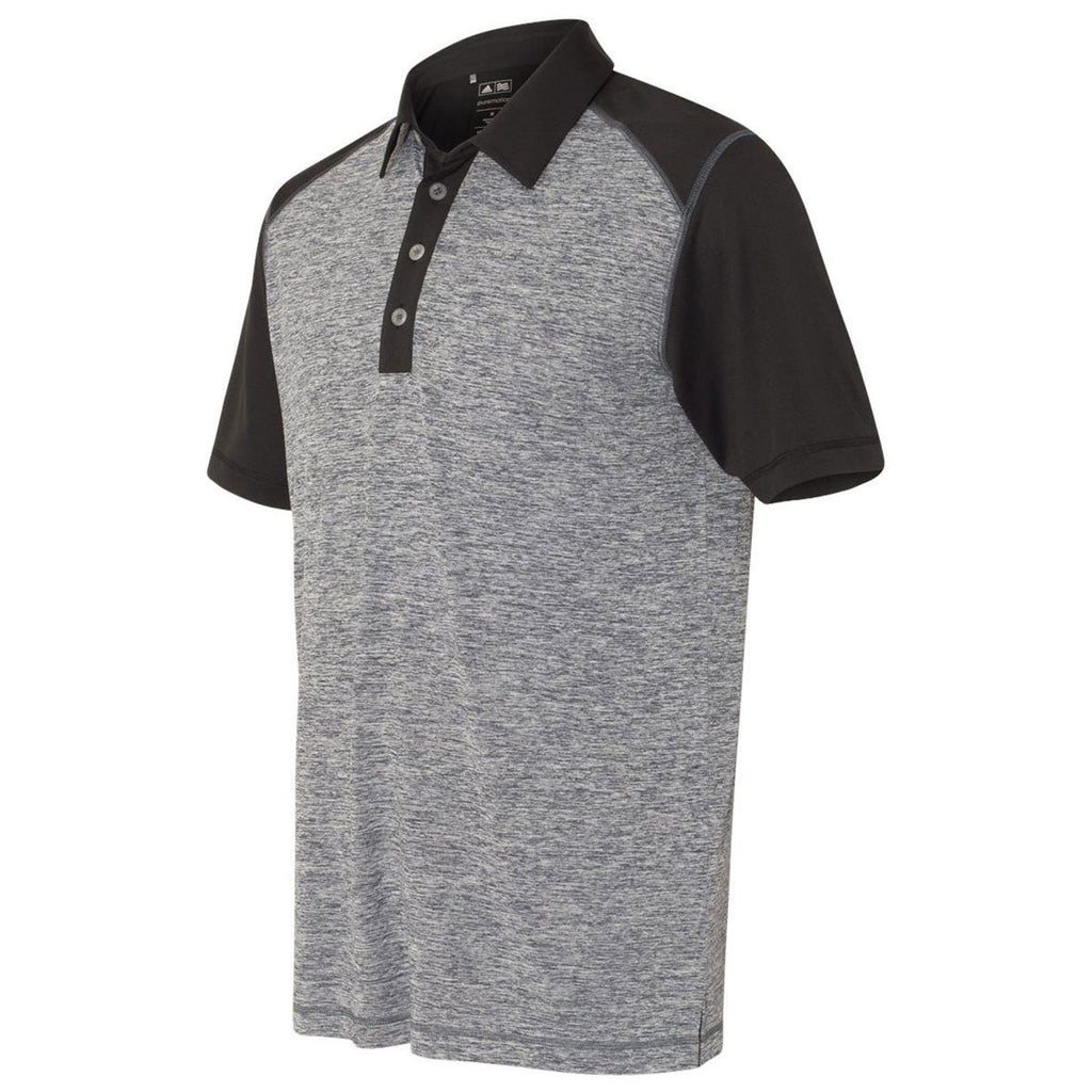 Adidas Golf Men's Lead Heather/Black Heather Block Sport Shirt