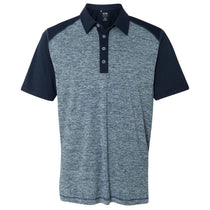 Adidas Golf Men's Rich Blue Heather/Navy Heather Block Sport Shirt