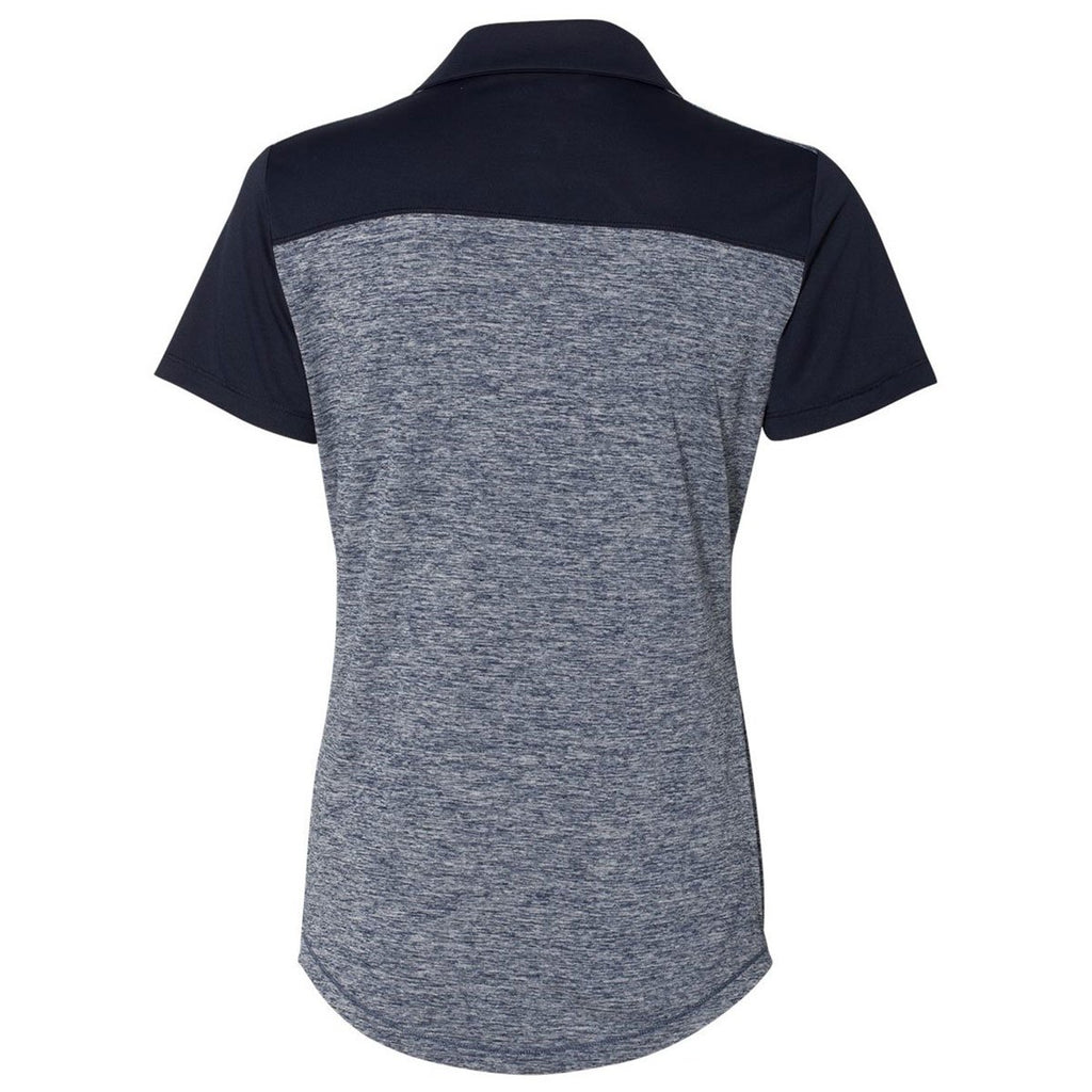 Adidas Golf Women's Rich Blue Heather/Navy Heather Block Sport Shirt