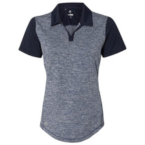 Adidas Golf Women's Rich Blue Heather/Navy Heather Block Sport Shirt