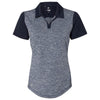 Adidas Golf Women's Rich Blue Heather/Navy Heather Block Sport Shirt