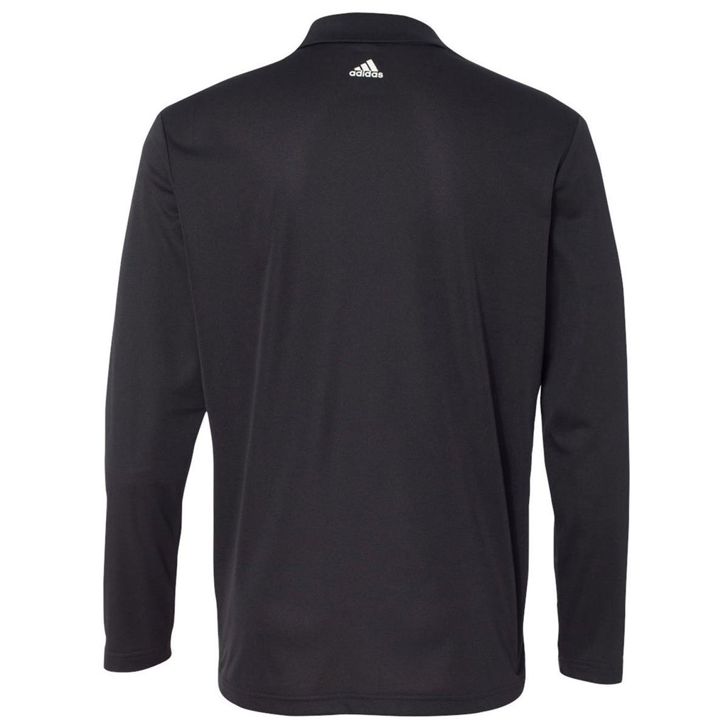 Adidas Golf Men's Black/White Climalite Long Sleeve Sport Shirt