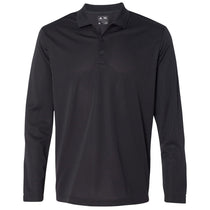 Adidas Golf Men's Black/White Climalite Long Sleeve Sport Shirt