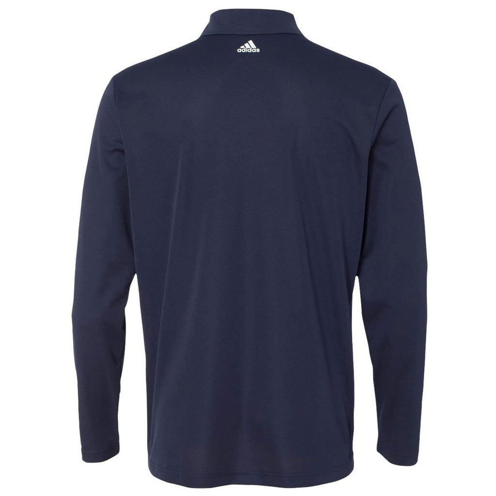 Adidas Golf Men's Navy/White Climalite Long Sleeve Sport Shirt