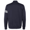 Adidas Golf Men's Navy/White Climalite 3-Stripes French Terry Quarter-Zip Pullover