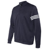 Adidas Golf Men's Navy/White Climalite 3-Stripes French Terry Quarter-Zip Pullover