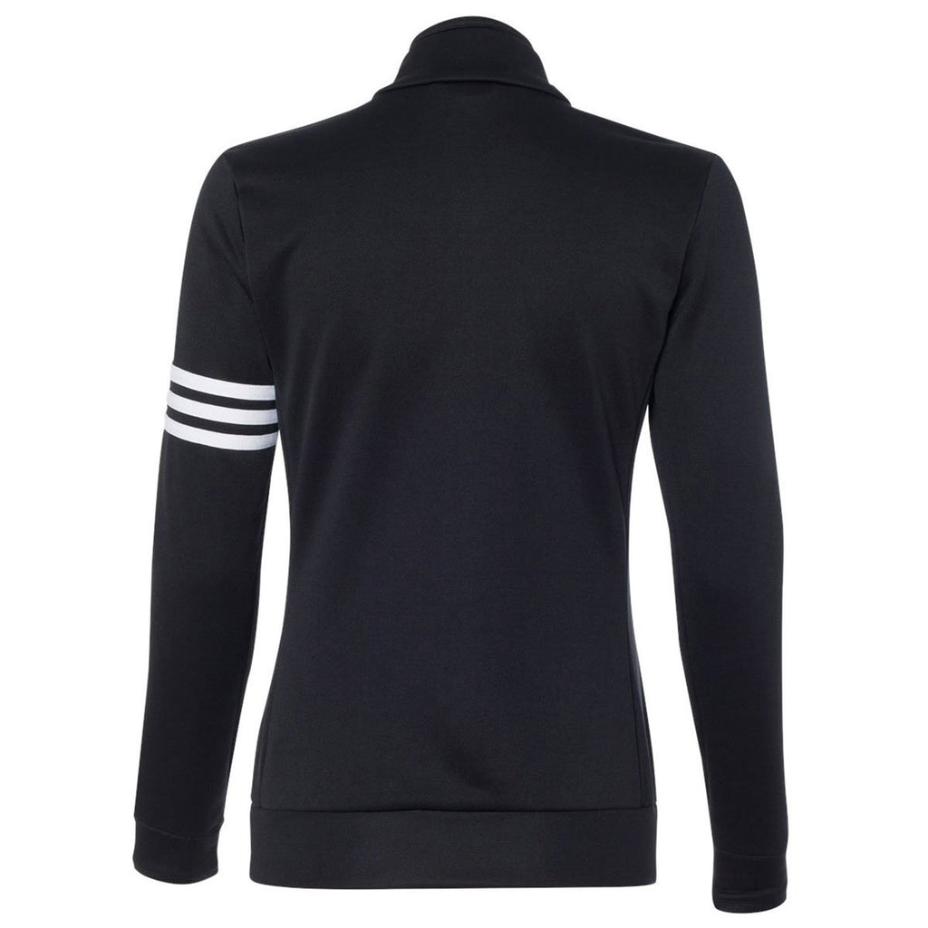 Adidas Golf Women's Black/White Climalite 3-Stripes French Terry Full-Zip Jacket