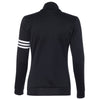 Adidas Golf Women's Black/White Climalite 3-Stripes French Terry Full-Zip Jacket