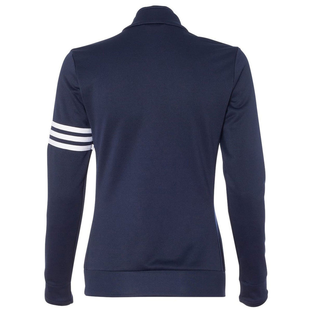 Adidas Golf Women's Navy/White Climalite 3-Stripes French Terry Full-Zip Jacket