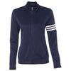 Adidas Golf Women's Navy/White Climalite 3-Stripes French Terry Full-Zip Jacket