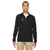 adidas Golf Men's Black/Bold Red Puremotion Mixed Media Quarter-Zip
