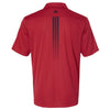 Adidas Golf Men's Bold Red Gradient 3-Stripes Sport Shirt