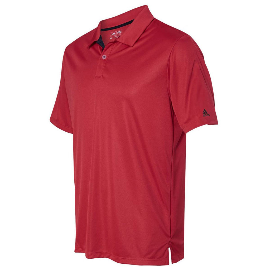 Adidas Golf Men's Bold Red Gradient 3-Stripes Sport Shirt