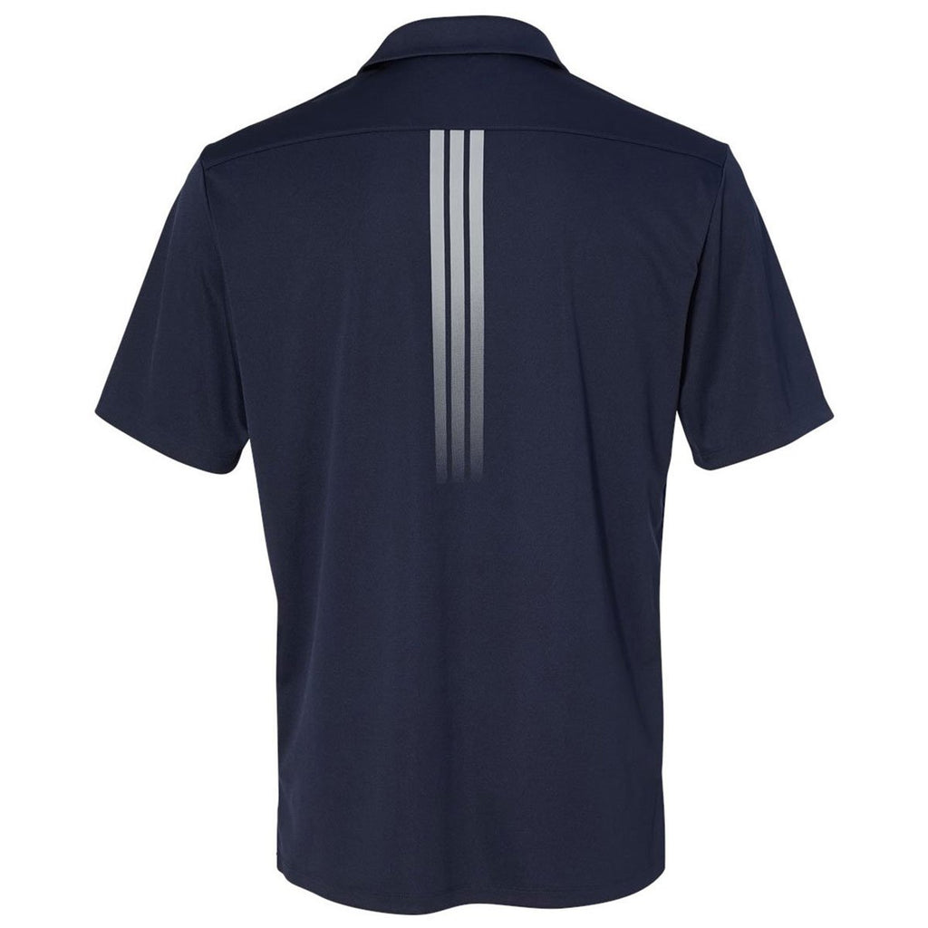 Adidas Golf Men's Navy Gradient 3-Stripes Sport Shirt