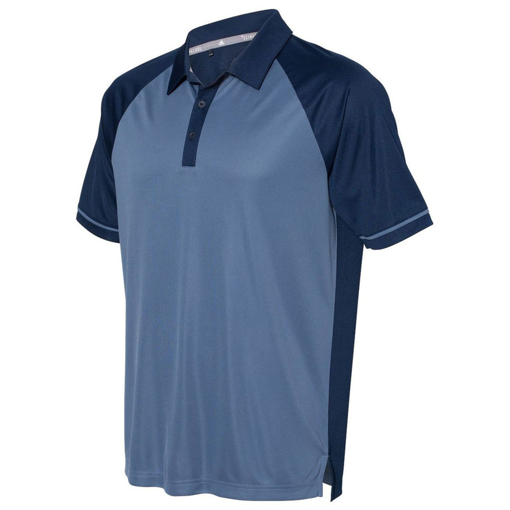 Adidas Golf Men's Collegiate Navy/Tech Ink Climacool Jacquard Raglan Polo