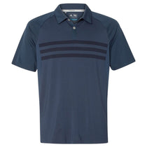Adidas Golf Men's Dark Slate/Collegiate Navy/Dark Slate Climacool 3-Stripe Sport Shirt