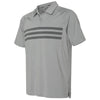 Adidas Golf Men's Mid Grey/Vista Grey/Mid Grey Climacool 3-Stripe Sport Shirt