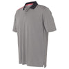 Adidas Golf Men's Black Heather/Ray Red/Stone Climacool 3-Stripes Shoulder Polo