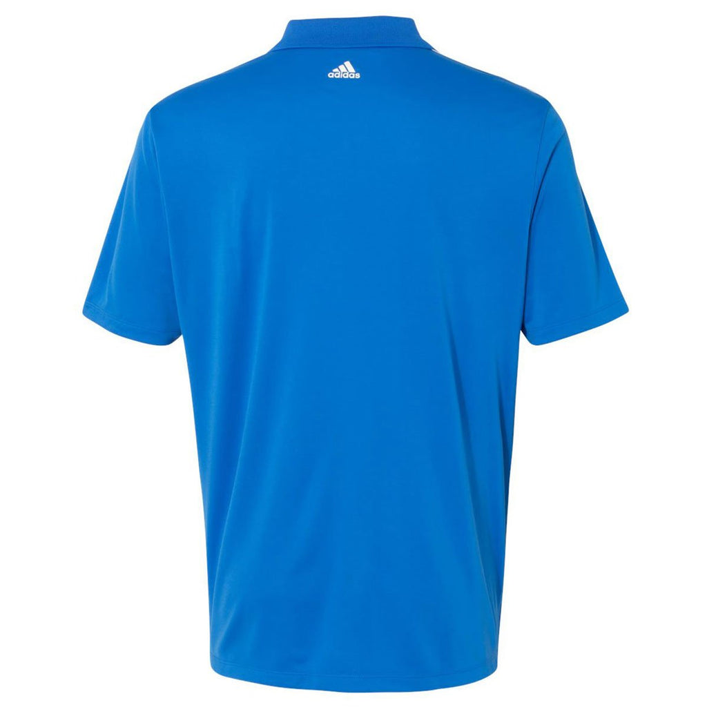 Adidas Golf Men's Bright Royal/White/Mid Grey Climacool 3-Stripes Shoulder Polo
