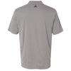 Adidas Golf Men's Medium Grey Heather/Black/Mid Grey Climacool 3-Stripes Shoulder Polo