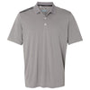 Adidas Golf Men's Medium Grey Heather/Black/Mid Grey Climacool 3-Stripes Shoulder Polo