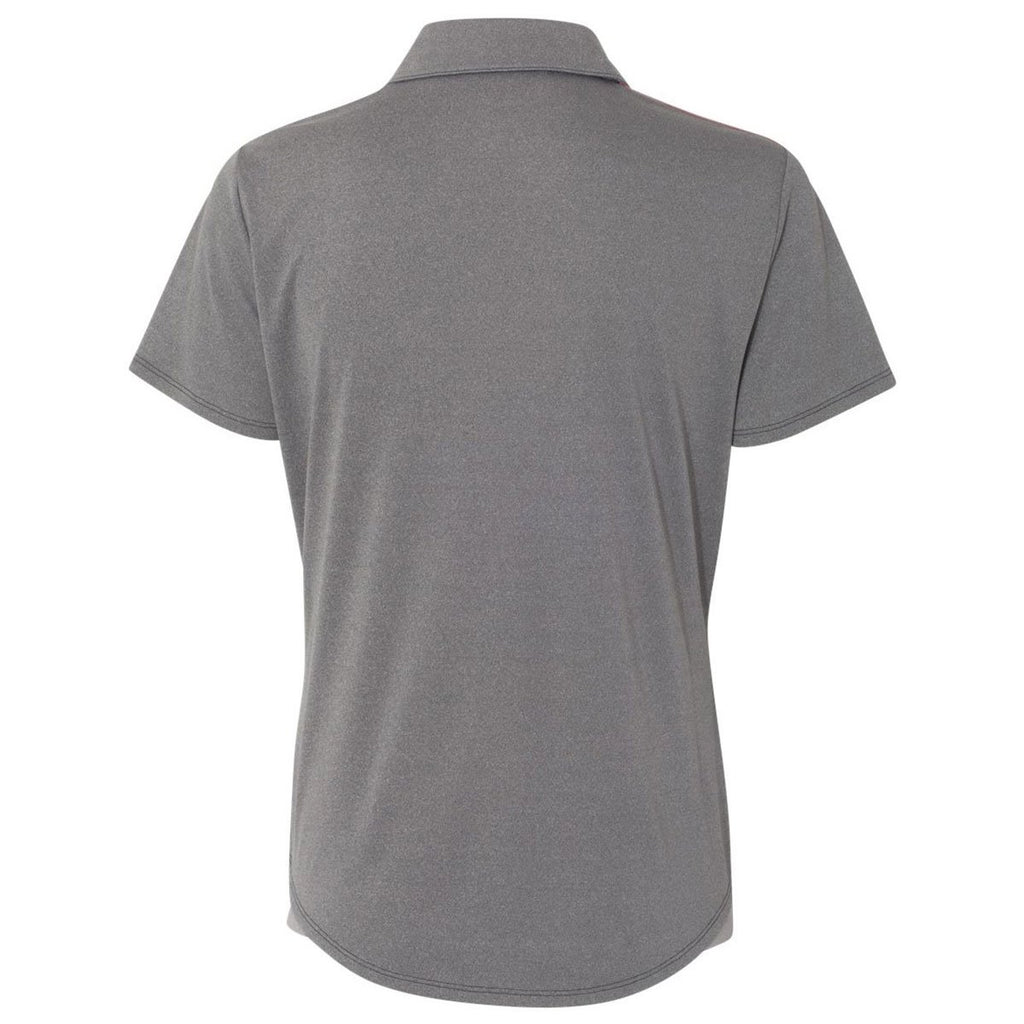 Adidas Golf Women's Black Heather/Ray Red/Stone Climacool 3-Stripes Shoulder Sport Shirt
