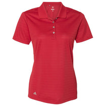 Adidas Golf Women's Power Red Shadow Stripe Sport Shirt