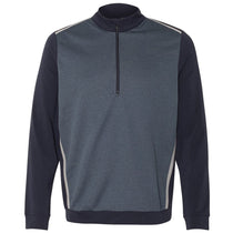 Adidas Golf Men's Navy Quarter-Zip Birdseye Fleece Pullover